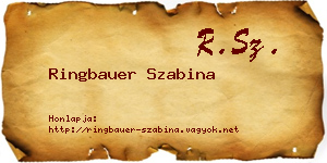 Ringbauer Szabina névjegykártya